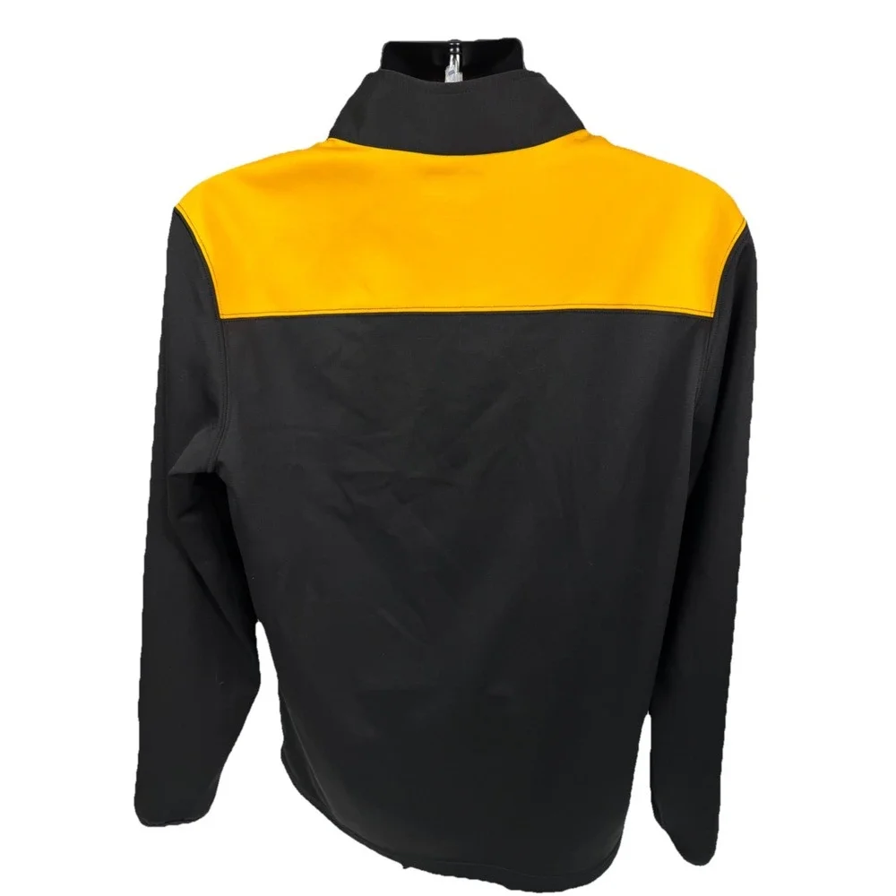 Pittsburgh Steelers‎ NFL Team Apparel 1/4 Zip Pullover Men's Medium Black Logo